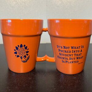 Glazed Terracotta Planter Style Coffee Mug ~ Inspirational Teacher Quote